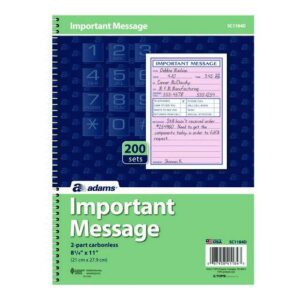 Important Message Book, Two-Part Carbonless, 4 Forms/Sheet, 200 Forms Total