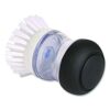 Good Grips Soap Dispensing Palm Brush, Whie Nylon Bristles, 4" Brush, Clear/Black Handle - Image 3