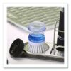 Good Grips Soap Dispensing Palm Brush, Whie Nylon Bristles, 4" Brush, Clear/Black Handle - Image 4