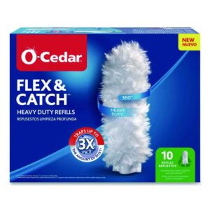 Flex and Catch Duster Heavy-Duty Refills, Polyester, White, 10/Pack
