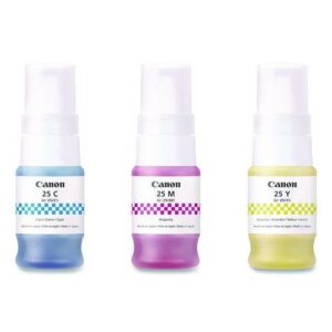 6277C002 (GI-25) Ink Bottles, Cyan/Magenta/Yellow