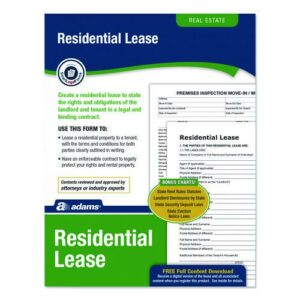 Residential Lease Form Sets with Instructions and Free Download, One-Part (No Copies), 8.5 x 11, 4 Forms/Set, 4 Sets/Pack