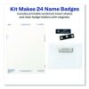 Magnetic Style Name Badge Kit, Horizontal, 4 x 3, White, 24/Pack - Image 3