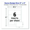 Magnetic Style Name Badge Kit, Horizontal, 4 x 3, White, 24/Pack - Image 4
