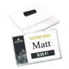 Magnetic Style Name Badge Kit, Horizontal, 4 x 3, White, 24/Pack - Image 8