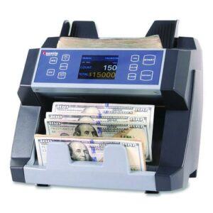 6600 UV/MG Top Loading Bill Counter, 1,400 Bills/min, 10.2 x 11 x 8.1, Gray