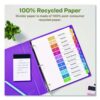 Customizable Table of Contents Ready Index Dividers with Multicolor Tabs, 12-Tab, 1 to 12, 11 x 8.5, White, 3 Sets - Image 3