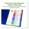 Customizable Table of Contents Ready Index Dividers with Multicolor Tabs, 12-Tab, 1 to 12, 11 x 8.5, White, 3 Sets - Image 5