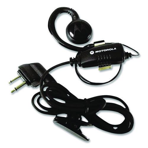 Swivel Monaural Over The Ear Earpiece with In-Line Microphone and Push-To-Talk, Black - Image 2