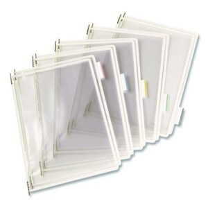 Pivoting Pockets, 1 Section, White, 10/Pack
