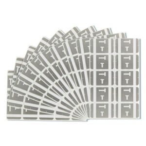 AlphaZ Color-Coded Second Letter Alphabetical Labels, T, 1 x 1.63, Gray, 10/Sheet, 10 Sheets/Pack