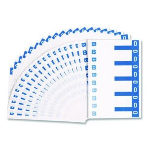 AlphaZ Color-Coded First Letter Combo Alpha Labels, B/O, 1.16 x 3.63, Dark Blue/White, 5/Sheet, 20 Sheets/Pack