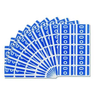 AlphaZ Color-Coded Second Letter Alphabetical Labels, O, 1 x 1.63, Dark Blue, 10/Sheet, 10 Sheets/Pack