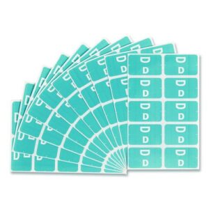 AlphaZ Color-Coded Second Letter Alphabetical Labels, D, 1 x 1.63, Light Blue, 10/Sheet, 10 Sheets/Pack