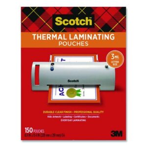 Laminating Pouches, 3 mil, 8.9" x 11.4", Clear, 150/Pack
