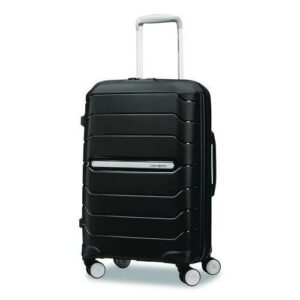 Freeform Hard Side Carry-On Suitcase, Four-Wheeled Spinner, 15.25 x 10 x 21.25, Black