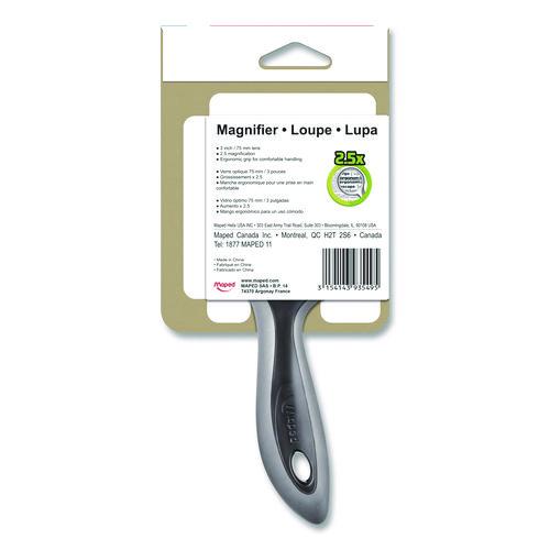 2.5X Soft Touch Large Magnifying Glass, Plastic Lens, 3" dia, Randomly Assorted Color - Image 4