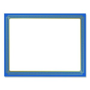 Tree Free Award Certificates, 8.5 x 11, White with Elegant Blue/Gold Border, 15/Pack