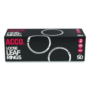 Metal Book Rings, 2" Diameter, 50/Box