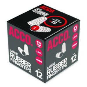 Rubber Finger Tips, 13 (Large), Amber, Dozen