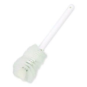 Sparta Handle Bottle Brush, Pint, White Polyester Bristles, 4.5" Brush, 7.5" White Plastic Handle