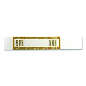 Currency Straps, $10,000, Self-Adhesive, 1,000/Pack