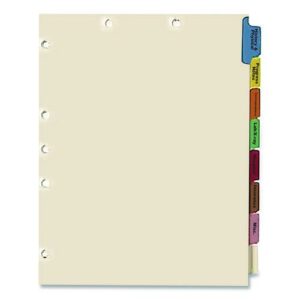 Side Tab Medical Chart Indexes, 8-Tab, Assorted Medical, 11 x 8.5, Manila, 50/Box