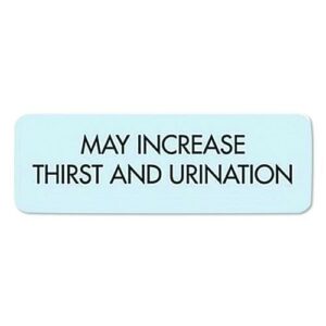 Veterinary Medication Instruction Labels, May Increase Thirst and Urination, 1.5 x 0.5, Blue, 500 Labels