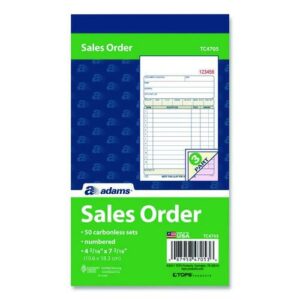 Multipart Sales Order Pad, Three-Part Carbonless, 4.19 x 6.69, 50 Forms/Pad, 10 Pads/Carton
