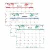 Lindley Monthly Wall Calendar, Floral Artwork, 15 x 12, White/Pink/Red Sheets, 12-Month (Jan to Dec): 2026