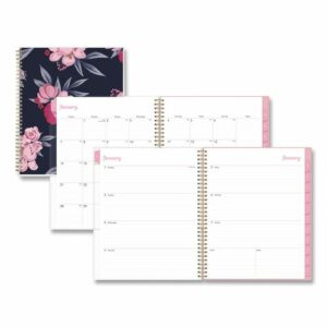 Mimi Pink Monthly Planner, Floral Artwork, 11 x 8.5, Pink/Blue/Rose Cover, 12-Month (Jan to Dec): 2026