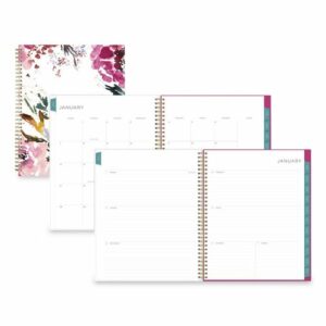 Kelly Ventura Magenta Bloom Weekly/Monthly Planner, Floral Artwork, 11 x 8.5, Multicolor Cover, 12-Month (Jan to Dec): 2026