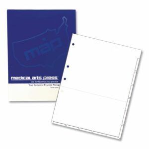 Large Tab Chart Divider Sheets, 7-Hole Punched, Letter, White, 250/Box