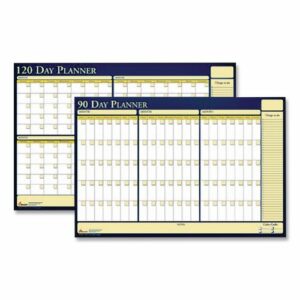 7520012074057, SKILCRAFT 30-Day Non-Dated Erasable Flexible Planner, 36 x 24, White/Yellow/Blue Sheets