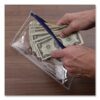 Zippered Wallets/Cases, Transparent Plastic, 11 x 6, Clear/Blue, 2/Pack - Image 3
