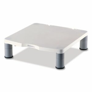 Standard Monitor Riser, For 21" Monitors, 13.38" x 13.63" x 2" to 4", Platinum/Graphite, Supports 60 lbs