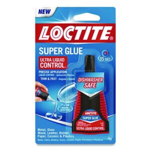 Ultra Liquid Control Super Glue, 0.14 oz, Dries Clear