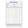Daily Time and Job Sheets, One-Part (No Copies), 8.5 x 5.5, 200 Forms/Pad, 2 Pads/Pack