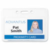 Proximity ID Badge Holders, Horizontal, Clear 3.75" x 3" Holder, 3.5" x 2.25" Insert, 50/Pack - Image 2
