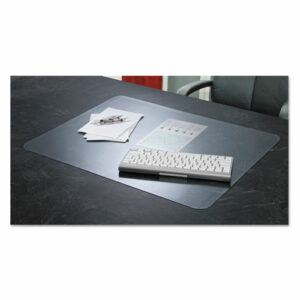 KrystalView Desk Pad with Antimicrobial Protection, Matte Finish, 22 x 17, Clear