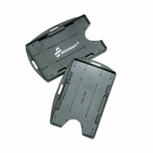 8455016258998, SKILCRAFT Dual-Sided ID Holders, Black, 24/Box