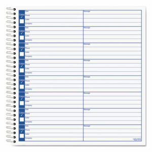 Voice Message Log Books, One-Part (No Copies), 8 x 1, 8 Forms/Sheet, 800 Forms Total