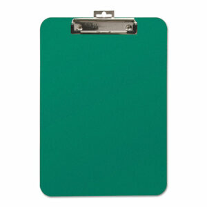 Unbreakable Recycled Clipboard, 0.25" Clip Capacity, Holds 8.5 x 11 Sheets, Green