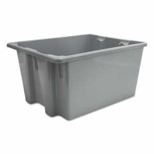 Palletote Box, 9.72 gal, 19.5" x 15.5" x 10", Gray, 10/Carton