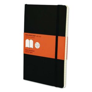 Classic Softcover Notebook, 1-Subject, Narrow Rule, Black Cover, (192) 8.25 x 5 Sheets