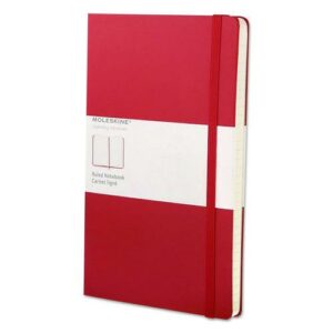 Classic Colored Hardcover Notebook, 1-Subject, Narrow Rule, Red Cover, (240) 8.25 x 5 Sheets