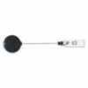 Swivel-Back Retractable ID Card Reel, 30" Extension, Black, 12/Pack - Image 3