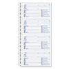 Spiralbound Message Book, Two-Part Carbonless, 5 x 2.75, 4 Forms/Sheet, 200 Forms Total