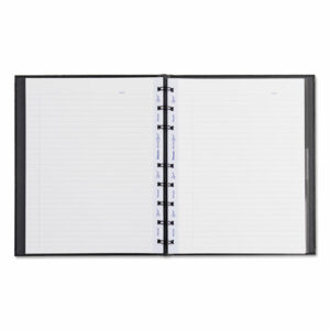 MiracleBind Notebook, 1-Subject, Medium/College Rule, Black Cover, (75) 9.25 x 7.25 Sheets