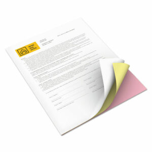 Revolution Carbonless 3-Part Paper, 8.5 x 11, Canary/Pink/White, 2,505/Carton